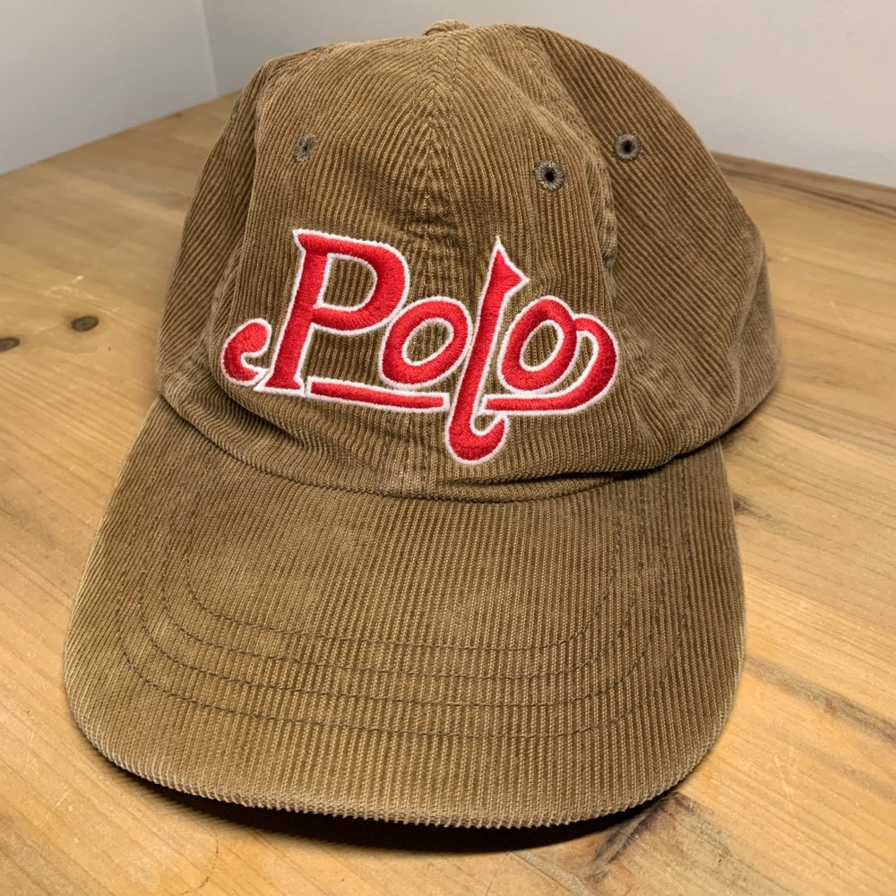 Vintage Polo by Ralph Lauren Brown Corduroy Baseball Hat